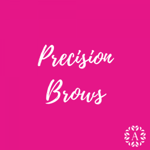 Pink Course Title Page for Precision Brows Course at Ambitions